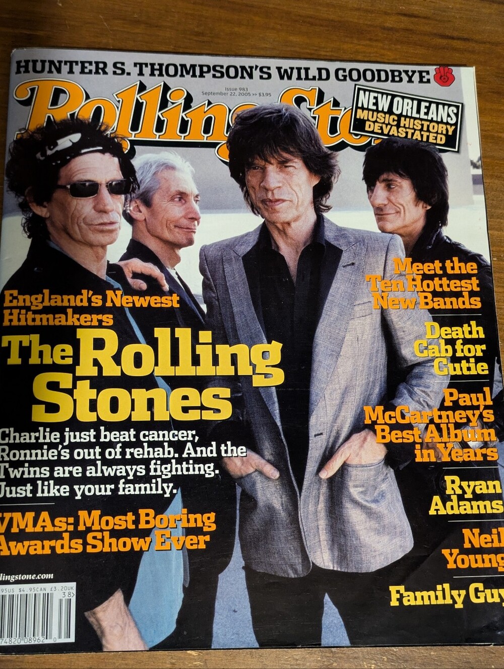 Rolling stone magazine. Rolling Stones On Cover. September 2005, Issue 983